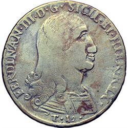 Monete e Medaglie di Zecche Italiane.   Palermo. Ferdinando III (1759-1816). 12 tarì 1799.    Sp. 33