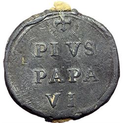 Monete e Medaglie di Zecche Italiane.   Roma. Pio VI (1775-1799), Giovanni Angelo Braschi. Bolla.   