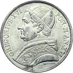 Monete e Medaglie di Zecche Italiane.   Roma. Gregorio XVI (1831-1846), Bartolomeo Alberto  Cappella