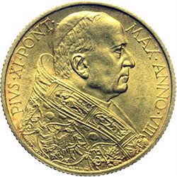 Monete e Medaglie di Zecche Italiane.   Roma. Pio XI (1922-1939), Achille Ratti. 100 lire 1929.    P