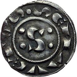 Monete e Medaglie di Zecche Italiane.   Siena. Repubblica (1180-1390). Grosso  da 12 denari III seri