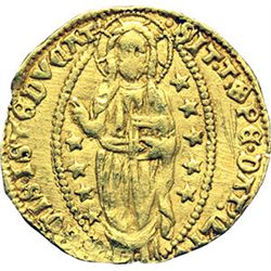 Monete e Medaglie di Zecche Italiane.   Venezia. Michele Steno (1400-1413). Zecchino.    Paol. 1. AU