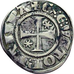 Monete e Medaglie di Zecche Italiane.   Volterra. Ranieri de' Ricci, vescovo (1291-1301). Grosso ago