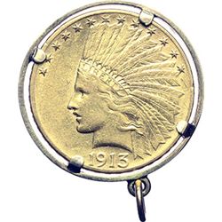 Monete e Medaglie Estere.   USA.  10 dollari 1913.    Fr. 166. AU. g. 20.07    Con corona in oro. qS