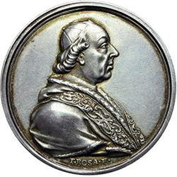 Medaglie Papali.    Pio VI (1775-1799), Giovanni Angelo Braschi. Medaglia 1782 per il ritorno dal vi