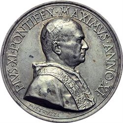 Medaglie Papali.    Pio XI (1922-1939), Achille Ratti. Medaglia annuale, A. XI. Nuova Pinacoteca Vat
