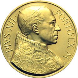 Medaglie Papali.    Pio XII (1939-1958), Eugenio Pacelli. Medaglia s.d. (1950)  Proclamazione del Do
