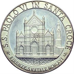 Medaglie Papali.    Paolo VI (1963-1678), Giovanni Battista Montini. Medaglia straordinaria 1966 per