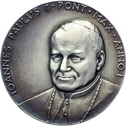 Medaglie Papali.    Giovanni Paolo II (1978-2005), Karol Wojtyla. Medaglia anno I per l'elezione al 
