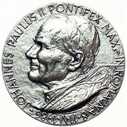 Medaglie Papali.    Giovanni Paolo II (1978-2005), Karol Wojtyla. Medaglia 1986 per la vista del Pon