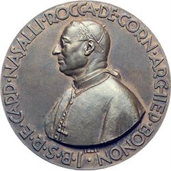 Medaglie e Placchette.   Bologna. Giovanni Battista Nasalli Rocca (1872-1952). Medaglia celebrativa 