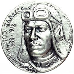 Medaglie e Placchette.   Lugo. Francesco Baracca (1888-1918). Medaglia 1988 per il centenario della 