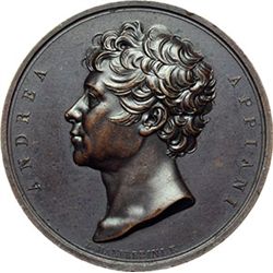 Medaglie e Placchette.   Milano. Andrea Appiani (1754-1817). Medaglia 1826 per l'erezione del monume