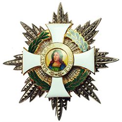 Medaglie e Placchette.   San Marino.  Ordine di S. Agata, placca da commendatore.     AG e smalti.  