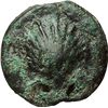 Image 1 : Roman Republican.     Sextans, ca 240. Obv.: Scallop-shell. Rev.: Caduceus: on both sides a pellet, 
