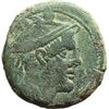 Image 1 : Roman Republican.     Sextans, ca 215-212. Obv.: Head of Mercury right; above two pellets. Rev.: Pro