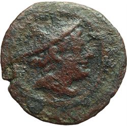 Roman Republican.     Semuncia, Luceria ca 214-212. Obv.: Head of Mercury right. Rev.: Prow right; a