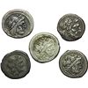 Image 1 : Roman Republican.     Lot of 5 Victoriati, ca after 218. Obv.: Laureate head of Jupiter r.ight. Rev.