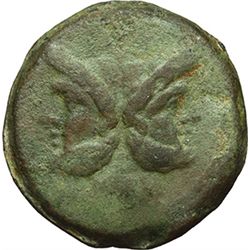Roman Republican.     As, ca after 211. Obv.: Laureate head of Janus; above, mark of value I. Rev.: 