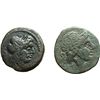 Image 1 : Roman Republican.     Lot of 2 coins: semis, after 211. Obv.: Laureate head of Saturn right; behind 