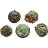 Image 1 : Roman Republican.     Lot of 5 coins. Sextans, Sardinia after 211. Obv.: Head of Mercury right; abov