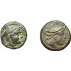 Image 1 : Roman Republican.     Lot of two: semuncia, ca after 211. Obv.: Head of Mercury right. Rev.: Prwo ri