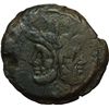 Image 1 : Roman Republican.    'Crescent' series. As, ca 207. Obv.: Laureate head of Janus; above, mark of val