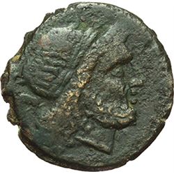 Roman Republican.        Syd. 218a. Cr. 58/4. AE. g. 8.69  mm. 24.00  R.       Repubblica Romana.   