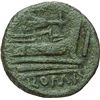 Image 2 : Roman Republican.    'Bird and rudder' series. As reduced, ca 206-195. Obv.: Laureate head of Janus,