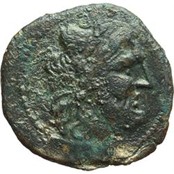 Roman Republican.    'Meta' series. Victoriatus, ca 206-195. Obv.: Laureate head of Jupiter right. R