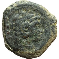 Roman Republican.    'Meta' series. Quadrante, ca 206-195. Obv.: Head of Hercules right, wearing lio