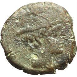 Roman Republican.    'ME' series. Sextans, ca 194-190. Obv.: Head of Mercury right; above two pellet