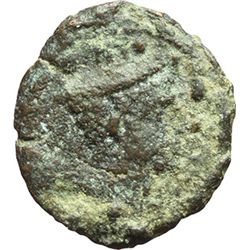 Roman Republican.    'AN or AV' series. Sextans, ca 194-190. Obv.: Head of Mercury right; above two 