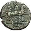 Image 2 : Roman Republican.    C. Renius. Denarius, ca 138. Obv.: Helmeted head of Roma right; behind, X. Rev.