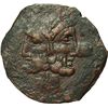 Image 1 : Roman Republican.    C. Vibius C. f. Pansa. As, ca 90. Obv.: Laureate head of Janus. Rev.: Three pro