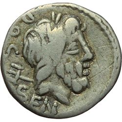 Roman Republican. L. Rubrius Dossenus. Quinarius, ca 87. Obv.: Laureate ...