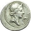 Roman Republican.    Q. Caecilius Metellus Pius. Denario, ca 81. Obv.: Diademated head of Pietas rig