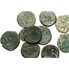 Image 1 : Roman Republican.     Lot of 10 coins in AE (9 semissis and one quadrans); barbaric imitation.    AE
