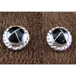 Sterling Silver & Onyx Earrings