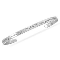 Sterling Silver Serenity Prayer Cuff Bracelet