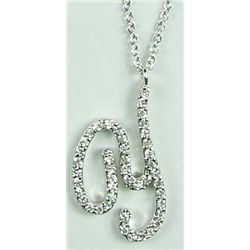 Sterling Silver and Cubic Zirconia “Y” Necklace