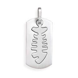 Stainless steel Fish with Bones Pendant