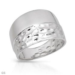 Sterling silver hammered ring