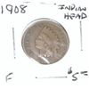 Image 1 : 1908 INDIAN HEAD PENNY RED BOOK VALUE IS $5.00 *RARE FINE GRADE*!!