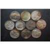 Image 1 : US Jefferson Silver Wartime Nickels; Various Dates & Conditions; Lot of 10; EST. $20-30