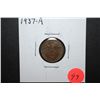 Image 1 : 1937-A German 1 Reichspfennig Foreign Coin With Flying Eagle Holding Swatstika; EST. $10-20