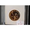 Image 2 : 2008 US Presidential John Quincy Adams $1 In Display Case; Pure 24K Gold Enriched; EST. $5-10