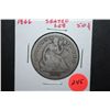 Image 1 : 1866 US Seated Liberty Half Dollar; EST. $30-40