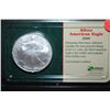 Image 1 : 2005 US Silver American Eagle $1 In Blister Pack With History; 1 Oz. Fine Silver; EST. $40-60