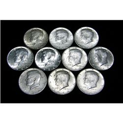10 1964 Kennedy Half Dollars